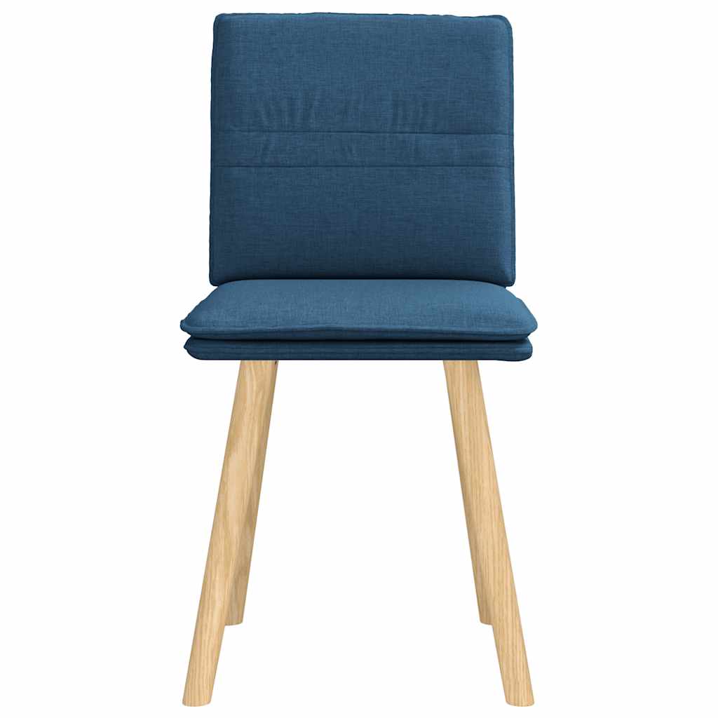 Dining chairs, 2 pcs., blue, fabric