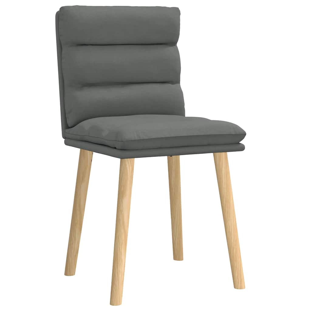 Dining chairs, 2 pcs., dark grey, fabric