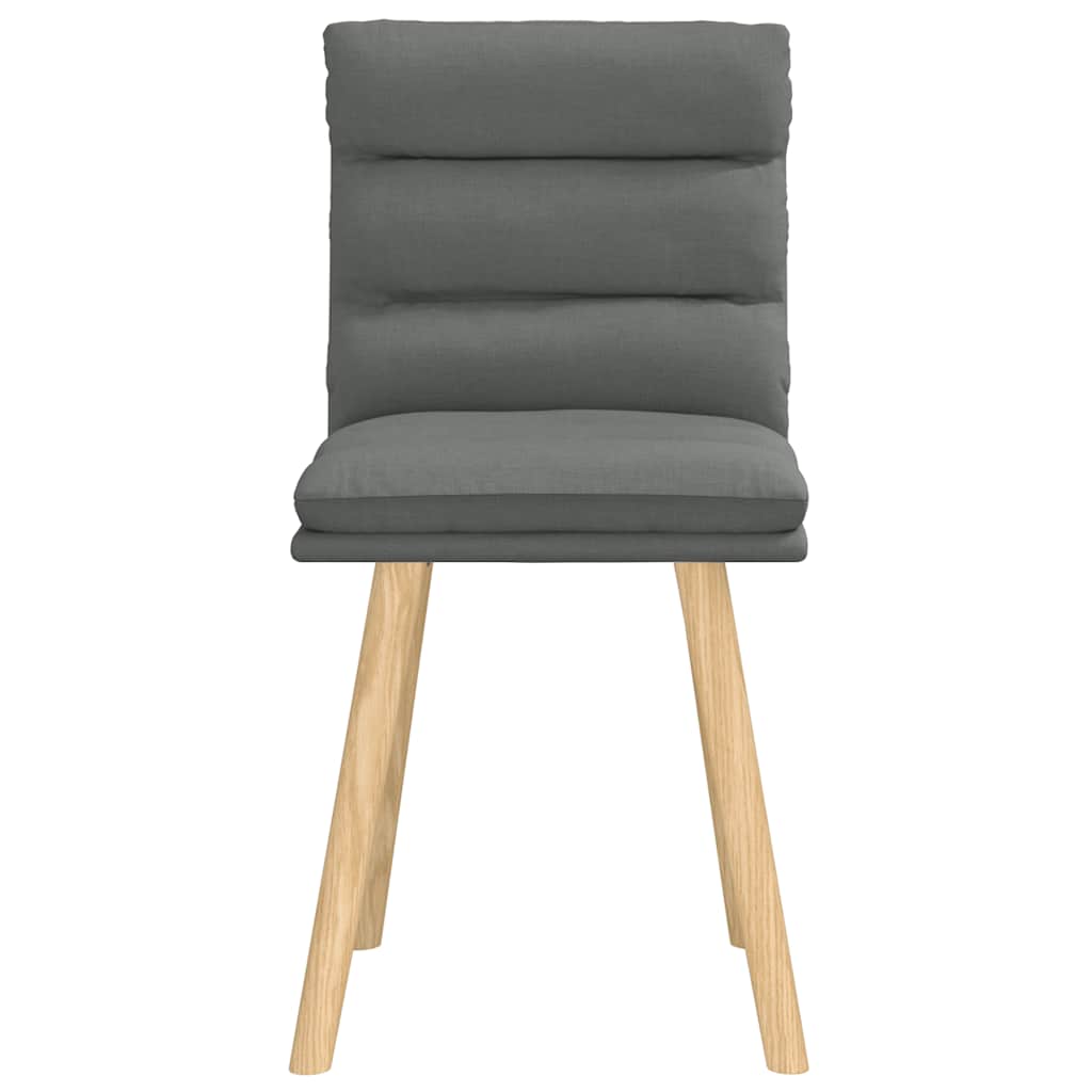 Dining chairs, 2 pcs., dark grey, fabric