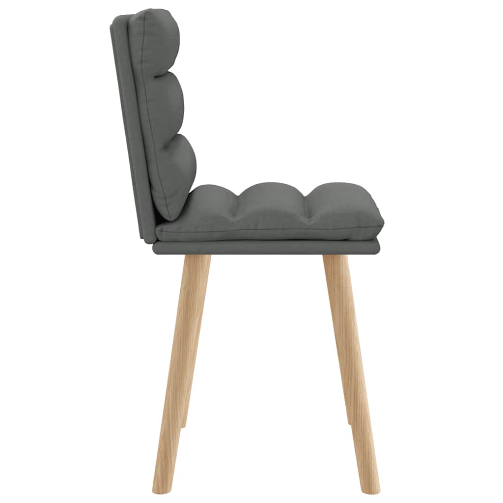 Dining chairs, 2 pcs., dark grey, fabric