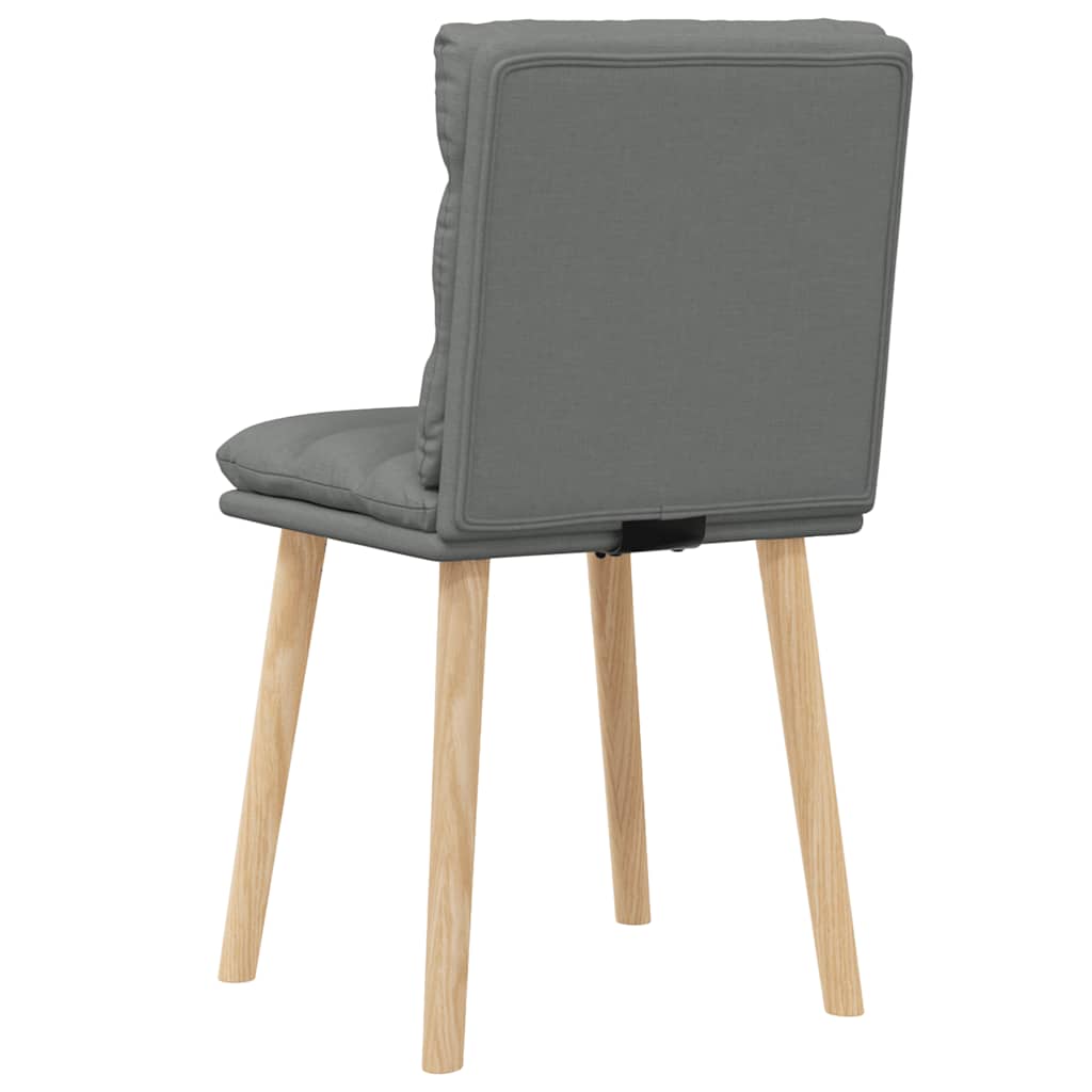 Dining chairs, 2 pcs., dark grey, fabric