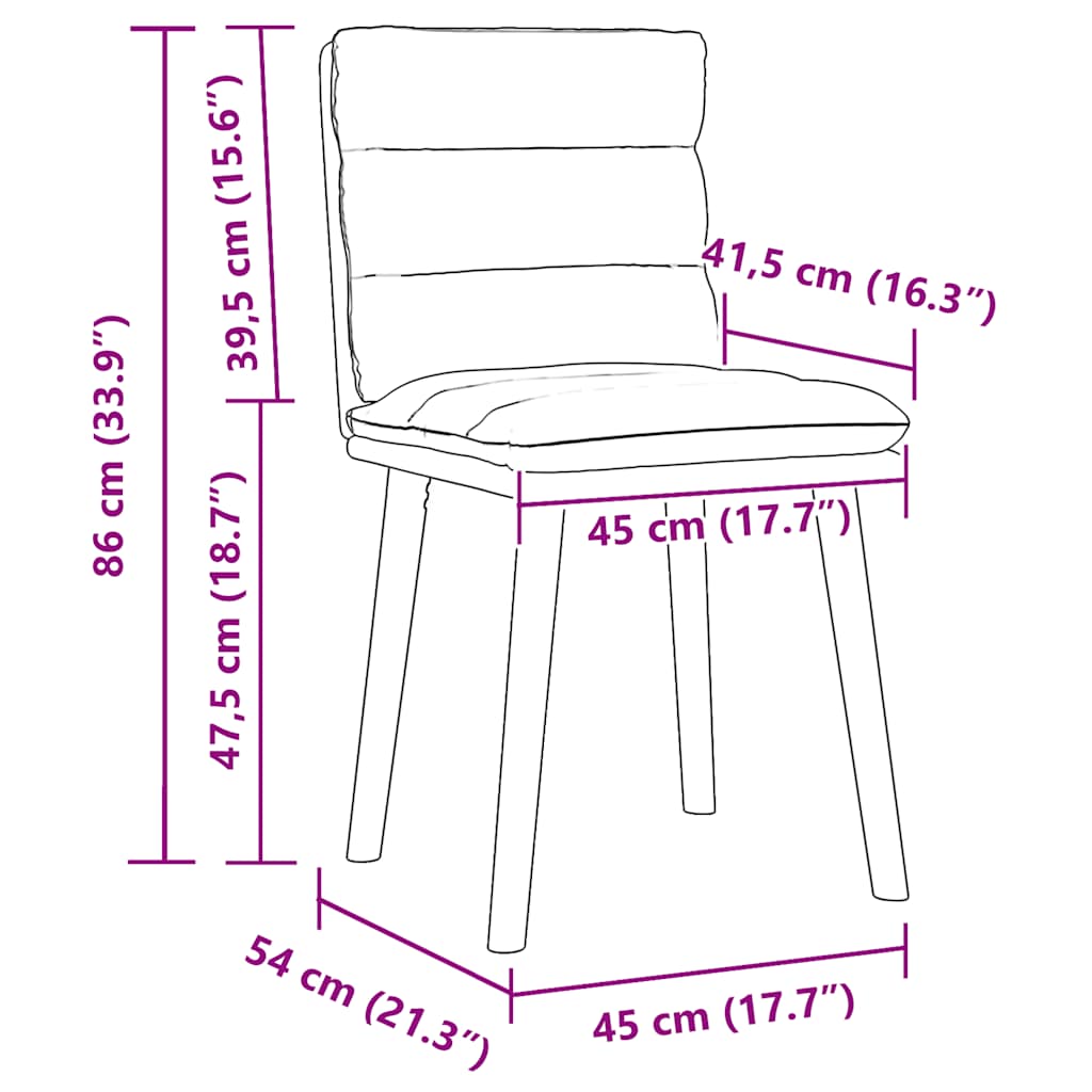 Dining chairs, 2 pcs., dark grey, fabric