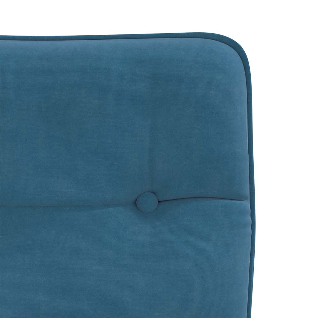 Dining chairs, 2 pcs., blue, velvet