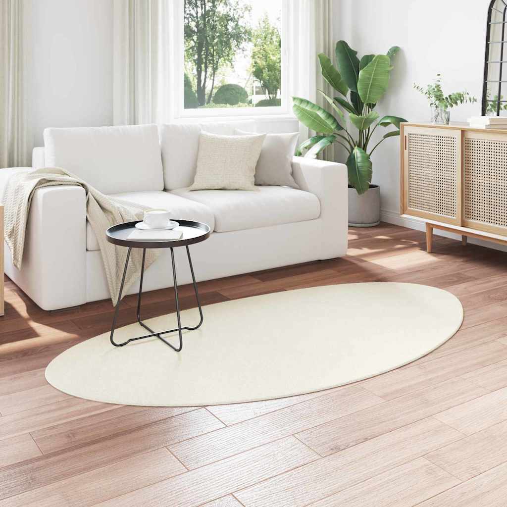 Zonālais paklājs HUARTE Krēmkrāsas 80 x 150 cm Poliesters