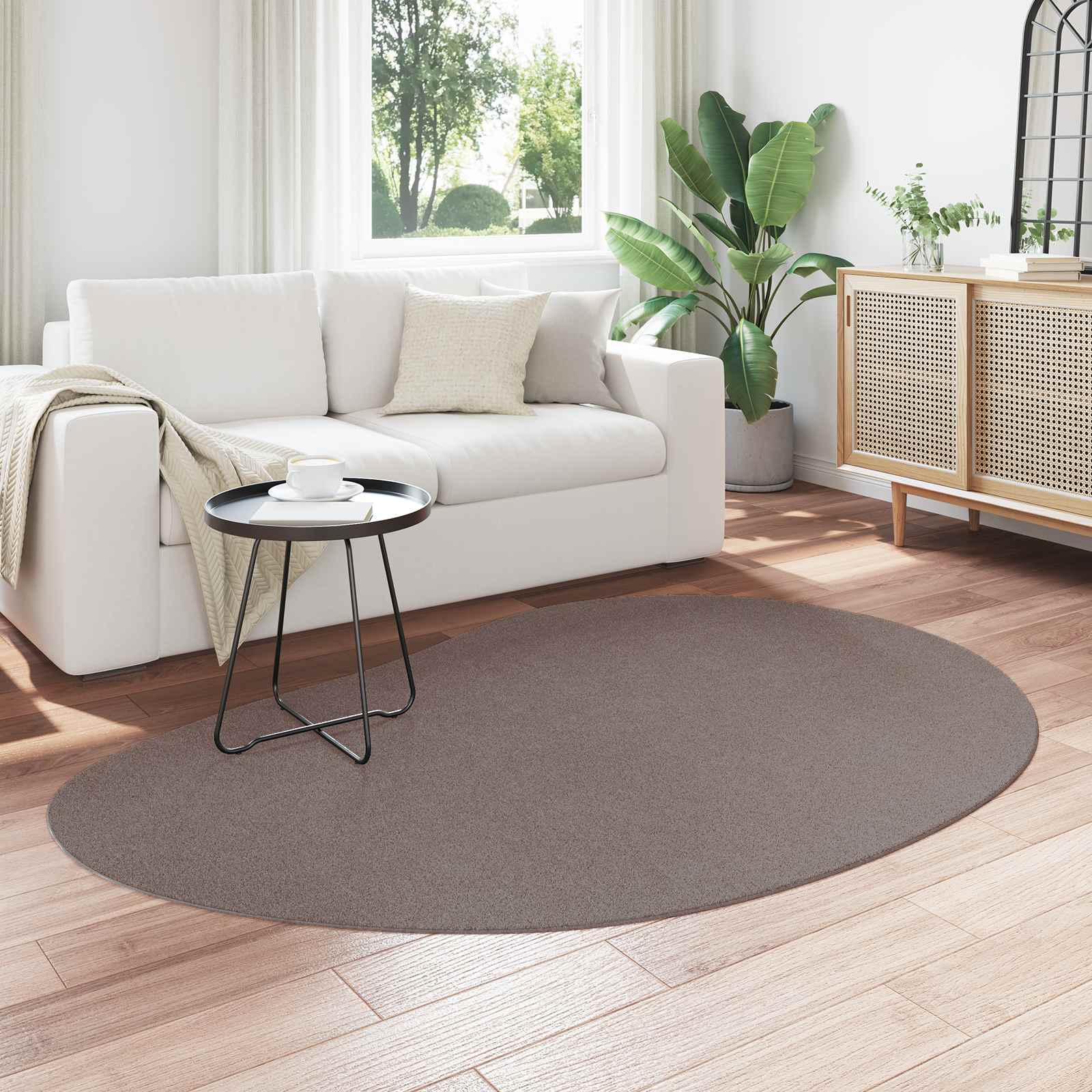 HUARTE Zoned Rug Sand 140 x 200 cm Polyester