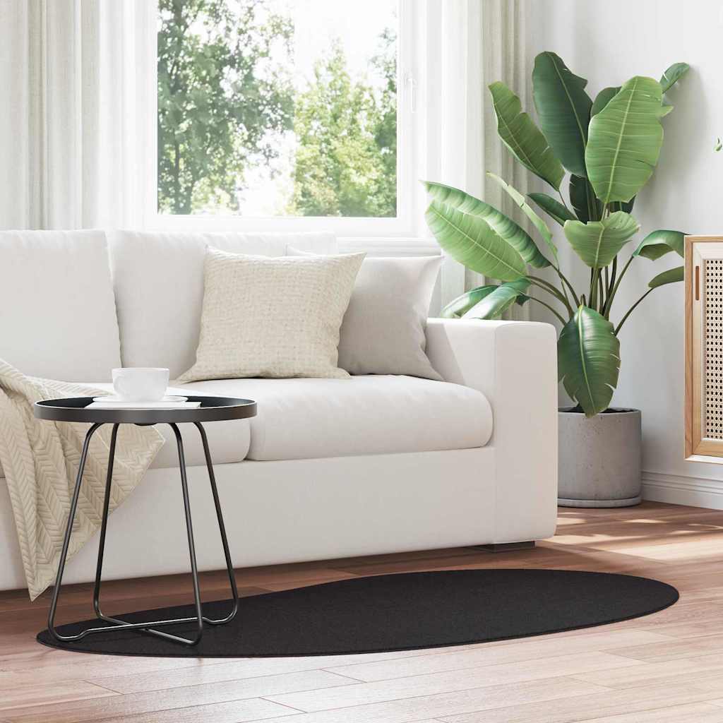 Kilimas HUARTE Juoda 80 x 150 cm Poliesteris