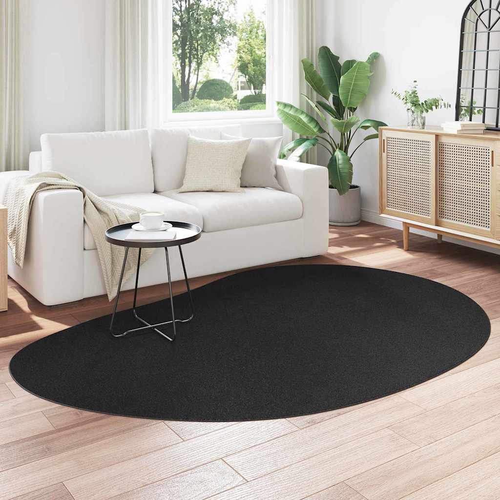 Zonālais paklājs HUARTE Melns 160 x 230 cm Poliesters