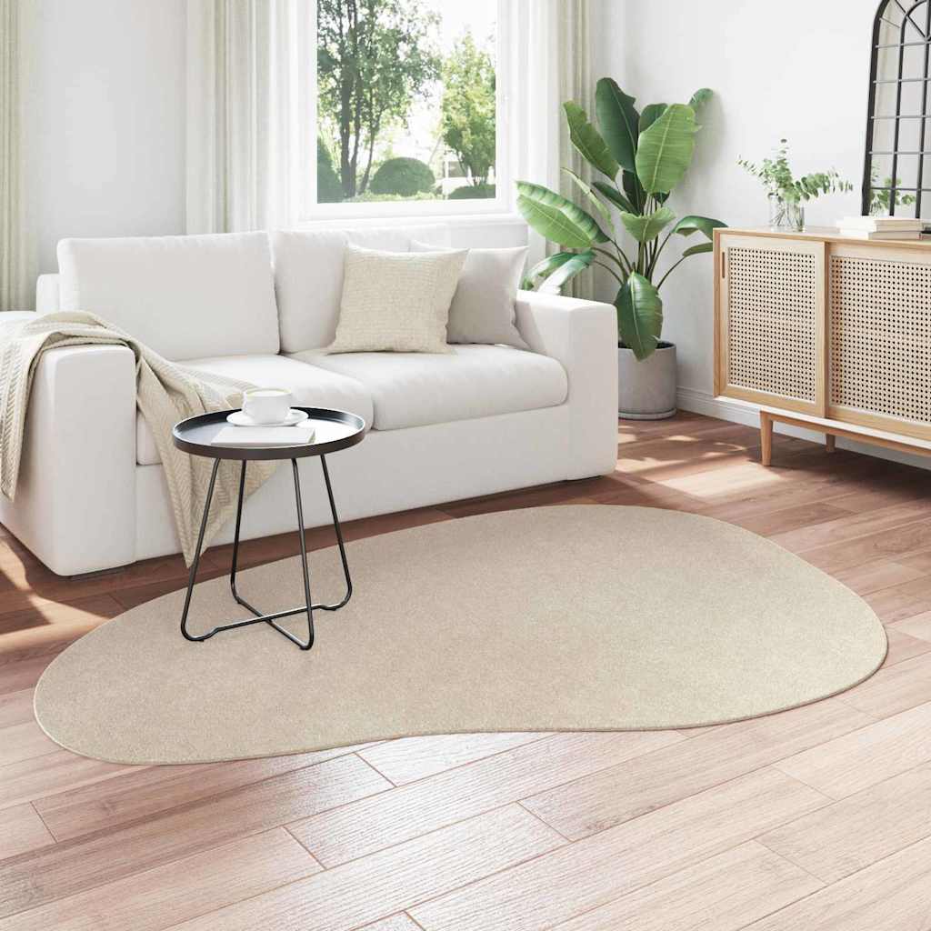 HUARTE Zoned Rug Sand 140 x 200 cm Polyester