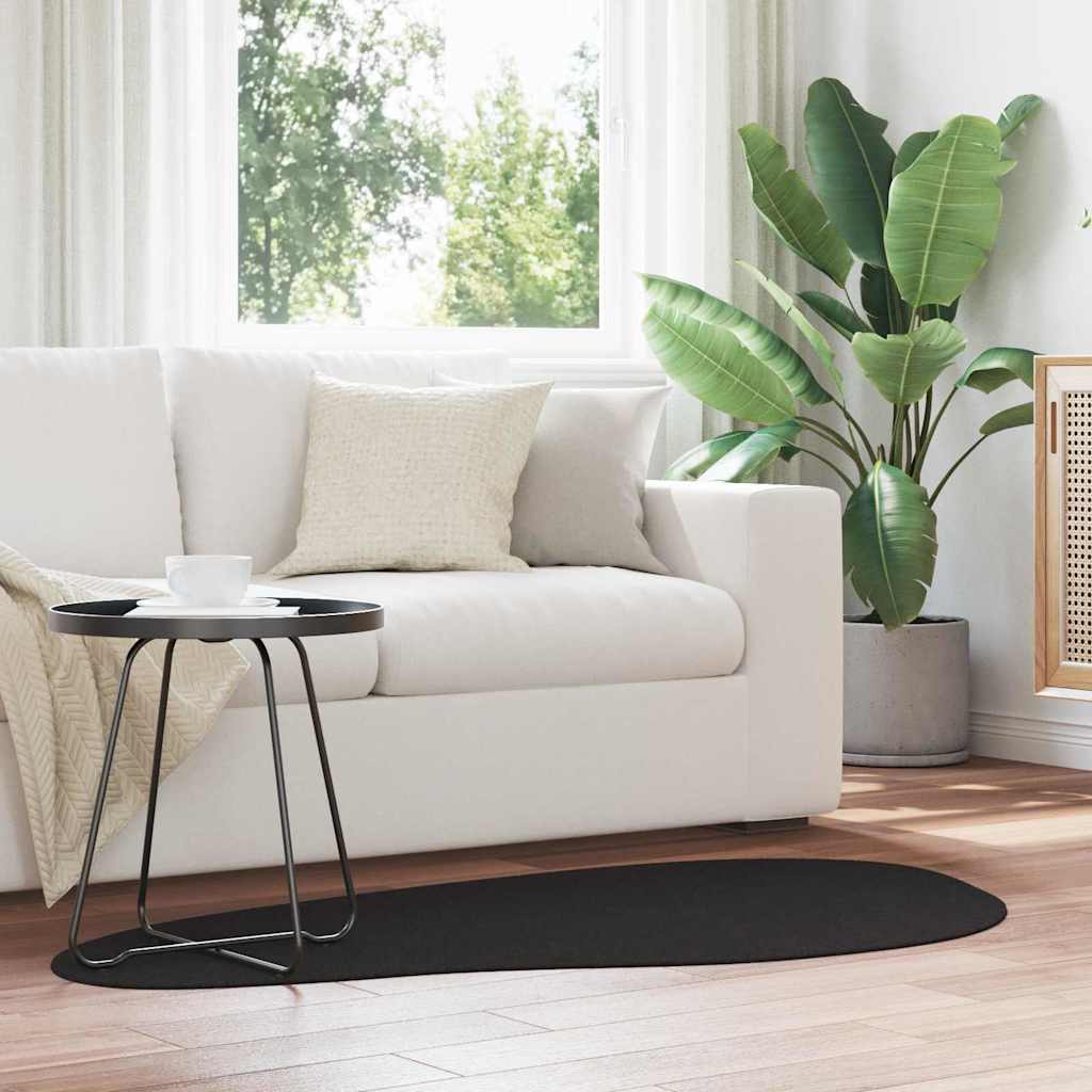 Kilimas HUARTE Juoda 80 x 150 cm Poliesteris