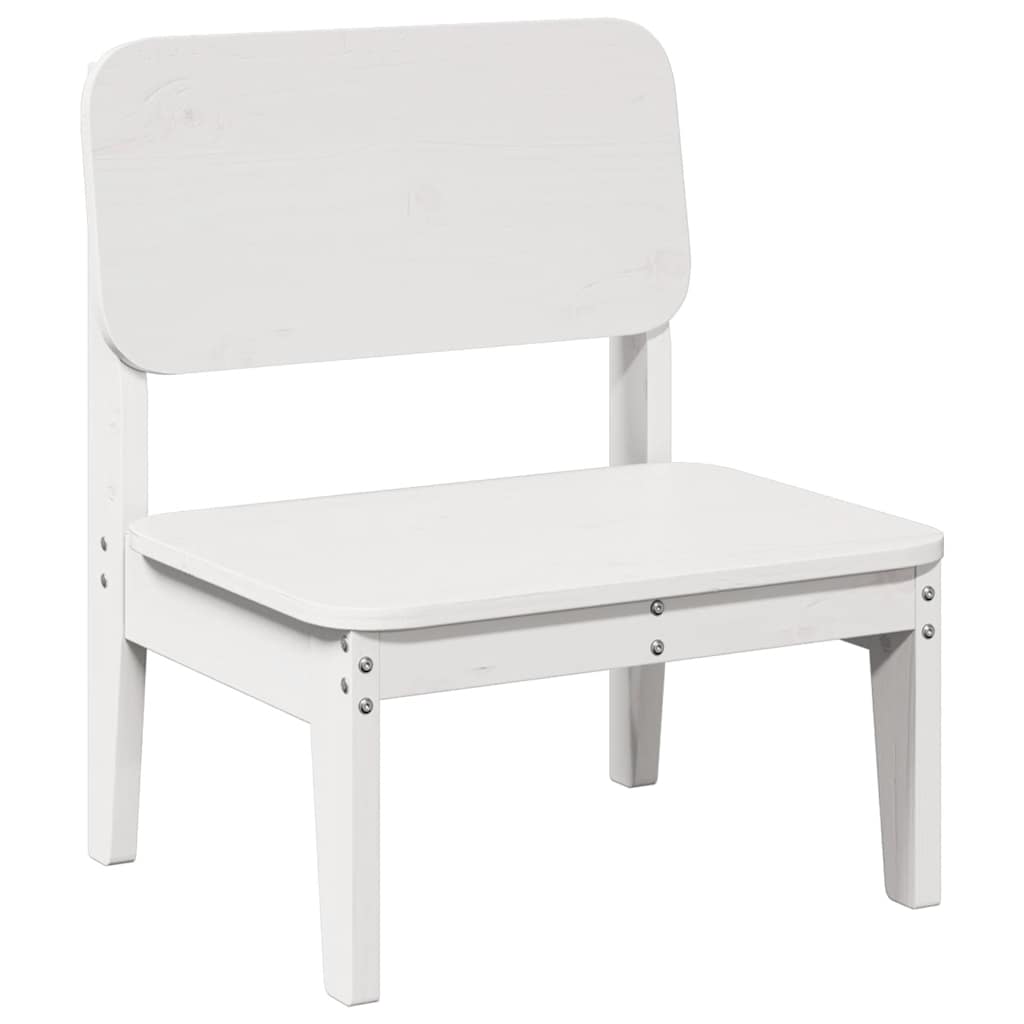 sodo kėdės 2 vnt Baltos 60x52,5x72 cm pušies masyvo