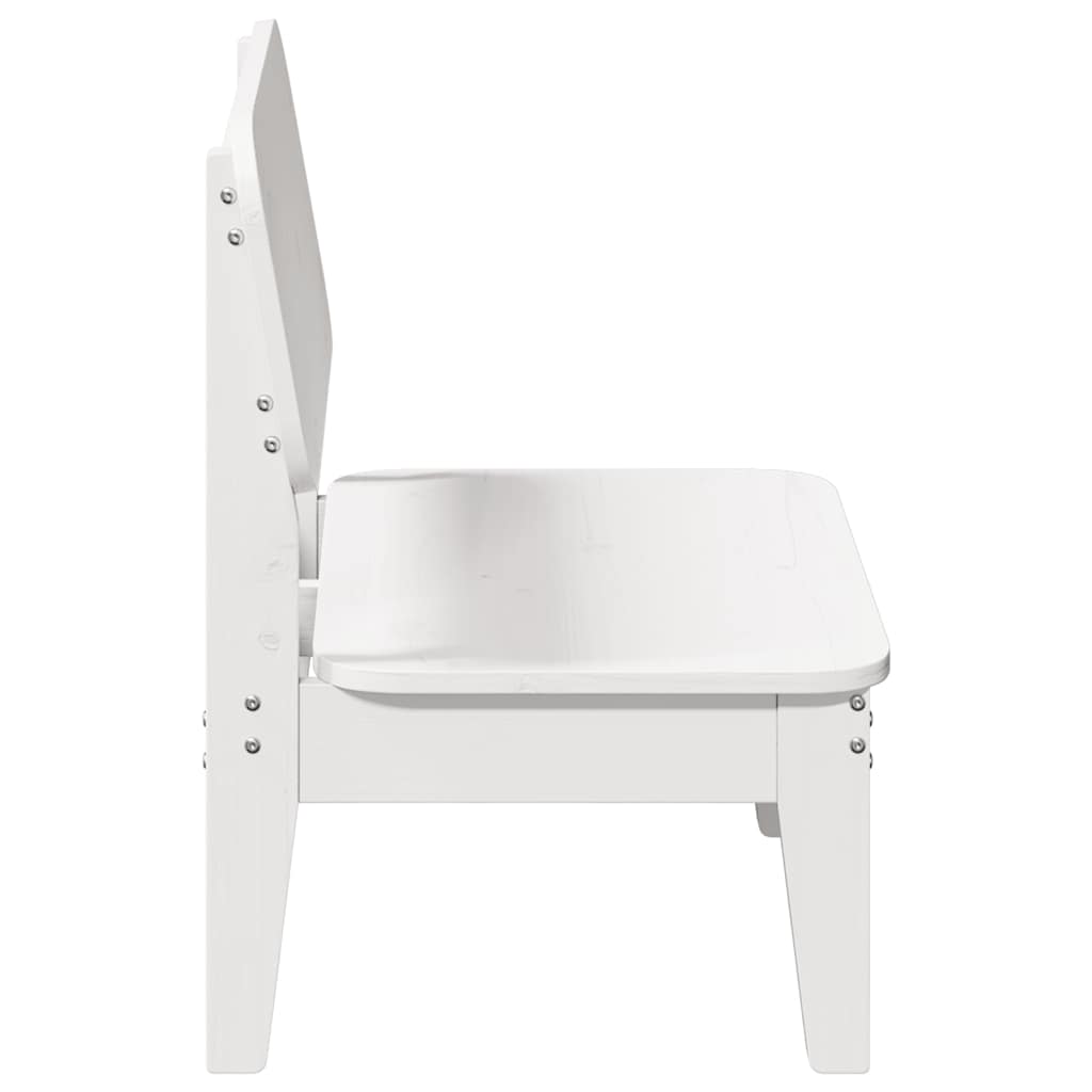 sodo kėdės 2 vnt Baltos 60x52,5x72 cm pušies masyvo
