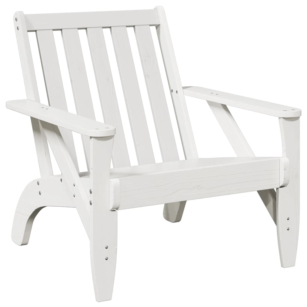 Garden Adirondack kėdės 2 vnt Baltos medžio masyvo pušies