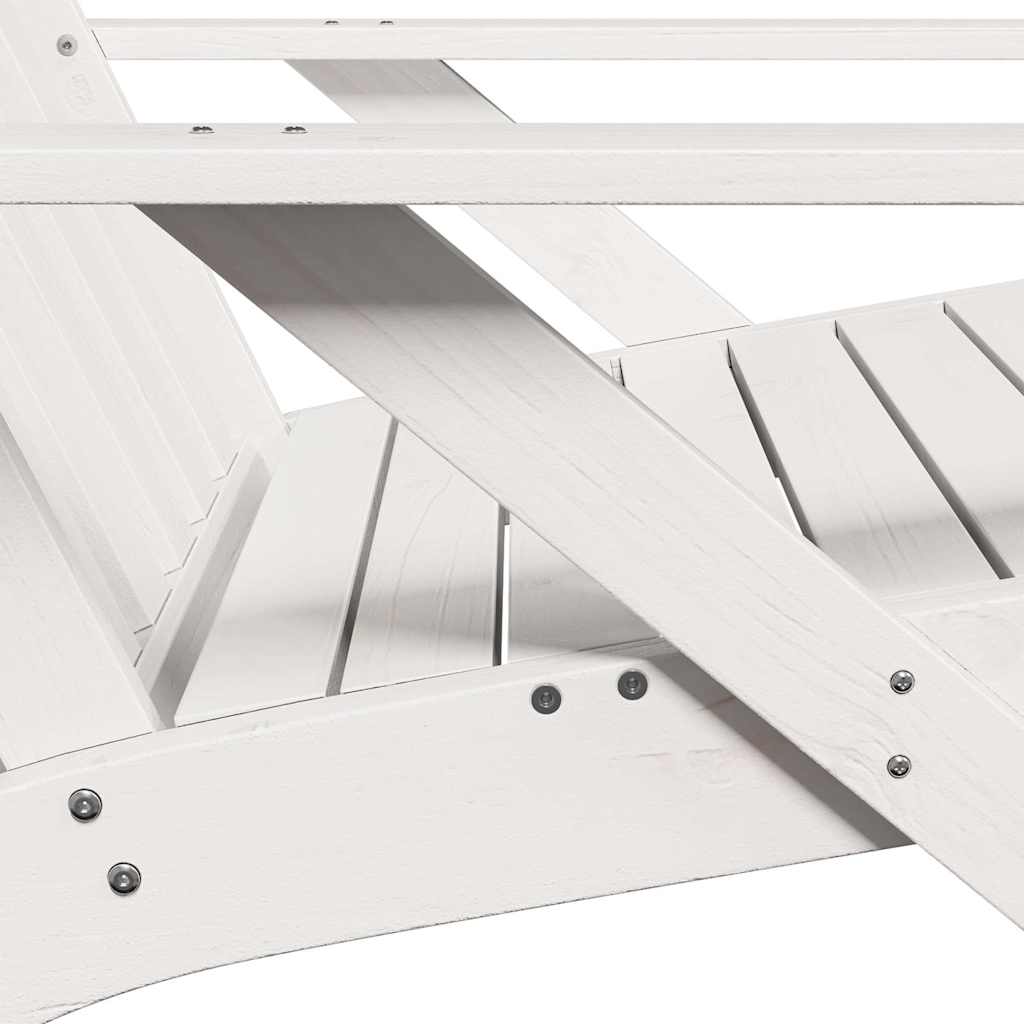Garden Adirondack kėdės 2 vnt Baltos medžio masyvo pušies