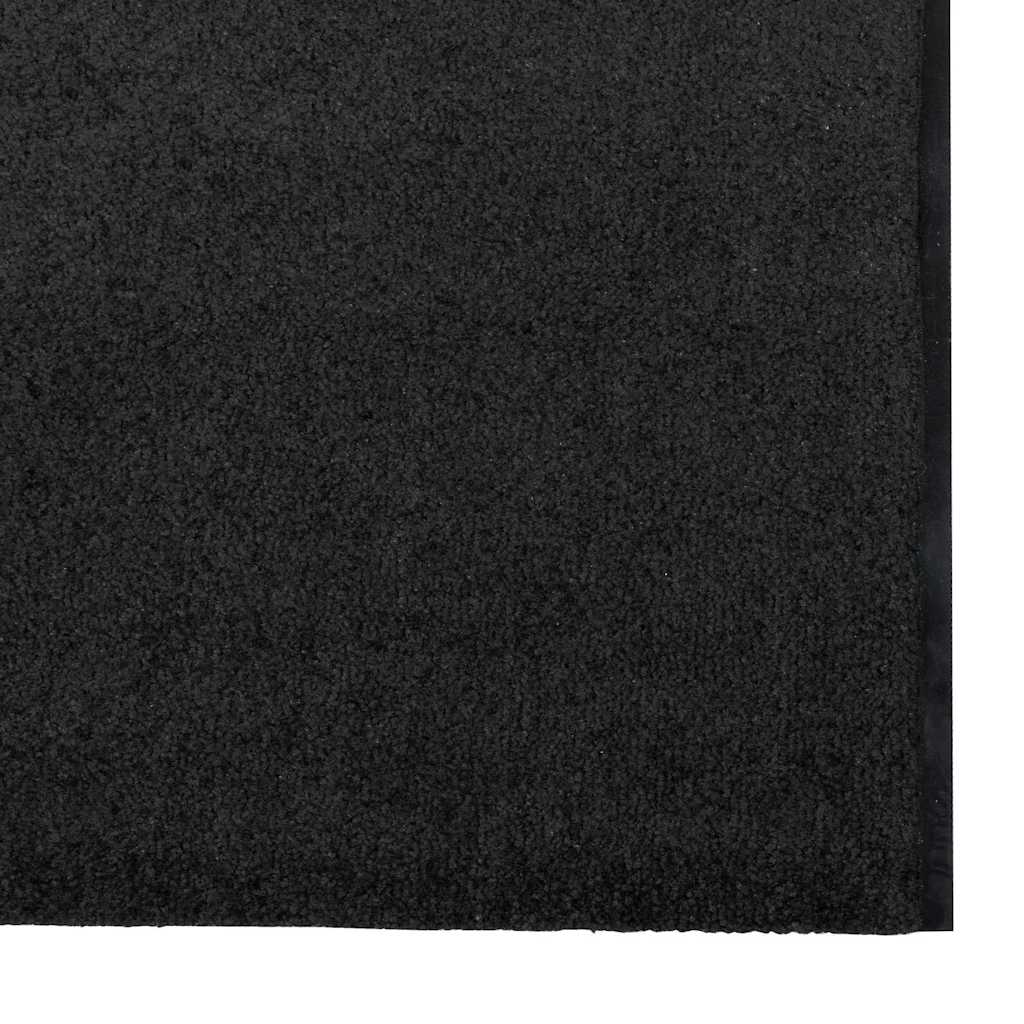 Juodas vonios kilimėlis, skalbiamas, 120x350 cm