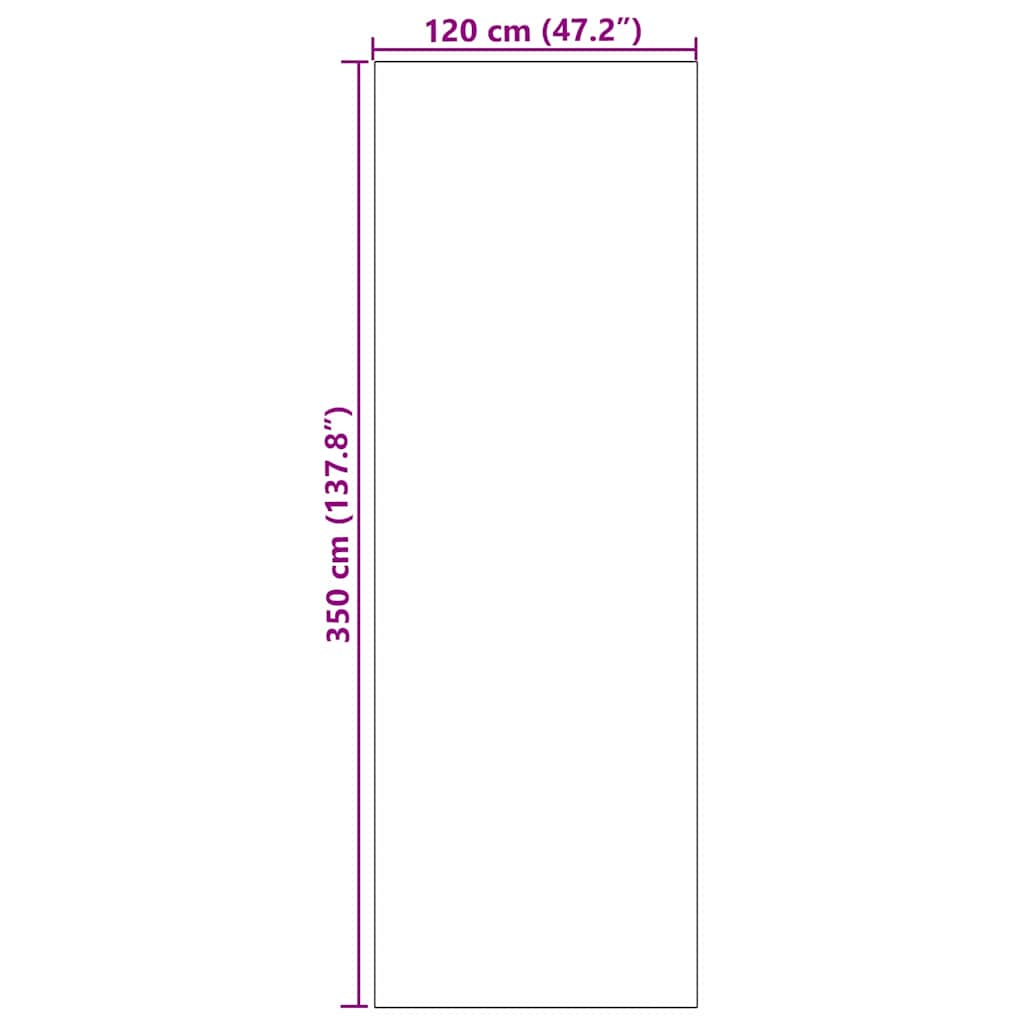 Durų kilimėlis Juoda 120 x 350 cm 100% poliamidas
