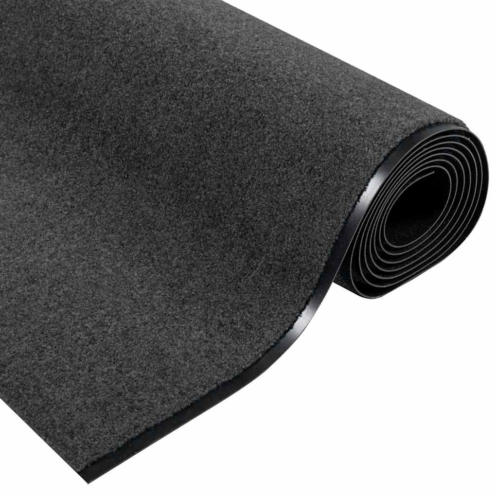 Durų kilimėlis Antracito ir juoda 120 x 400 cm 100% poliamidas
