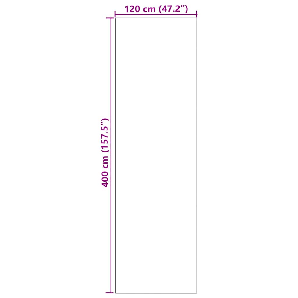 Durų kilimėlis Antracito ir juoda 120 x 400 cm 100% poliamidas