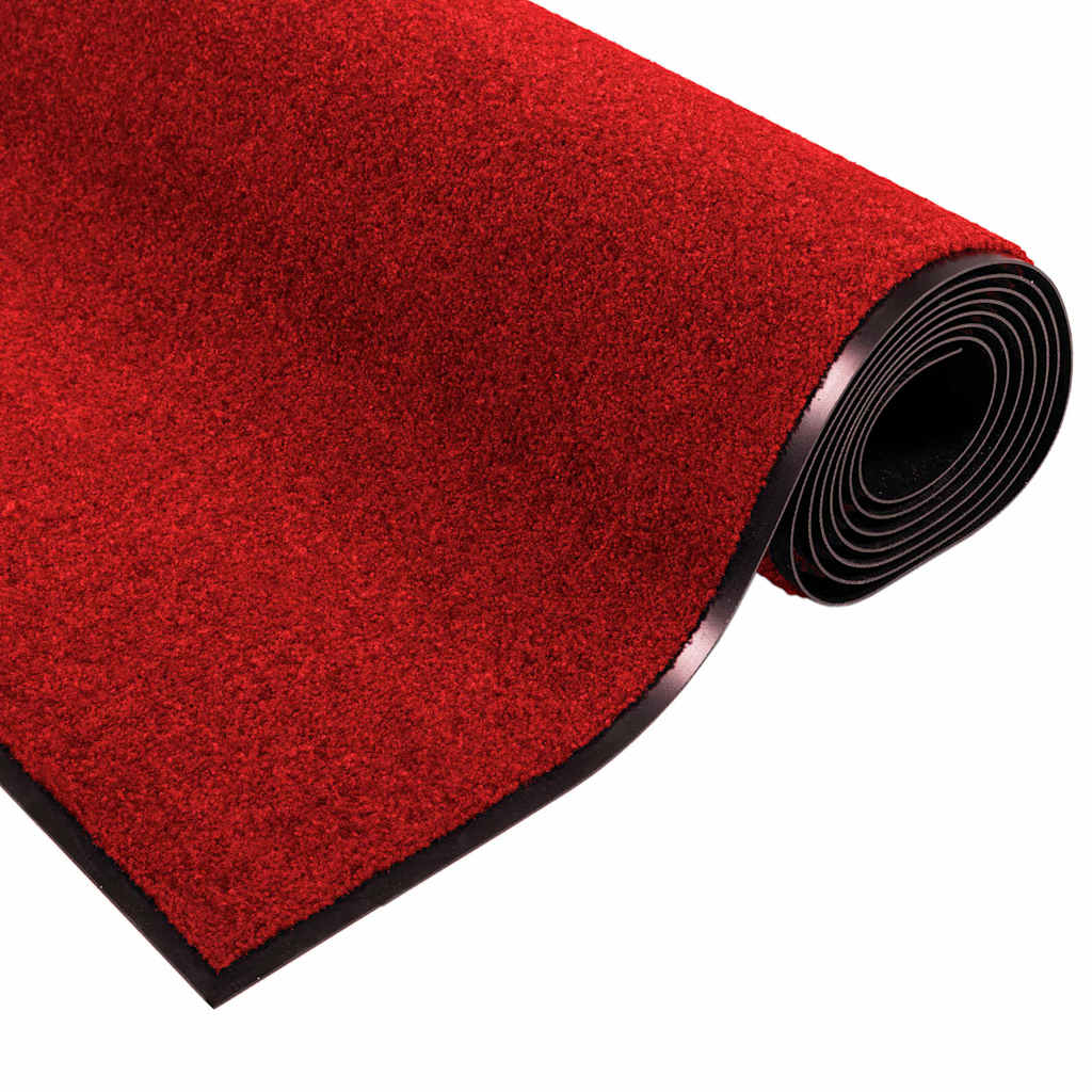 Washable mat, red, 120x250 cm