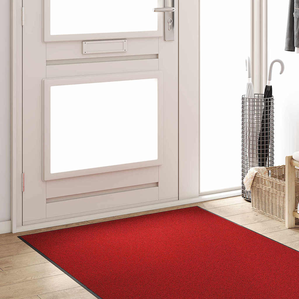 Washable mat, red, 120x250 cm
