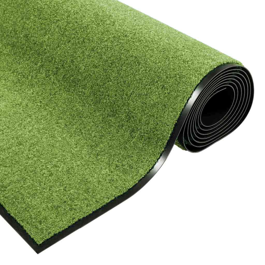 Washable Door Mat Green 120x250 cm