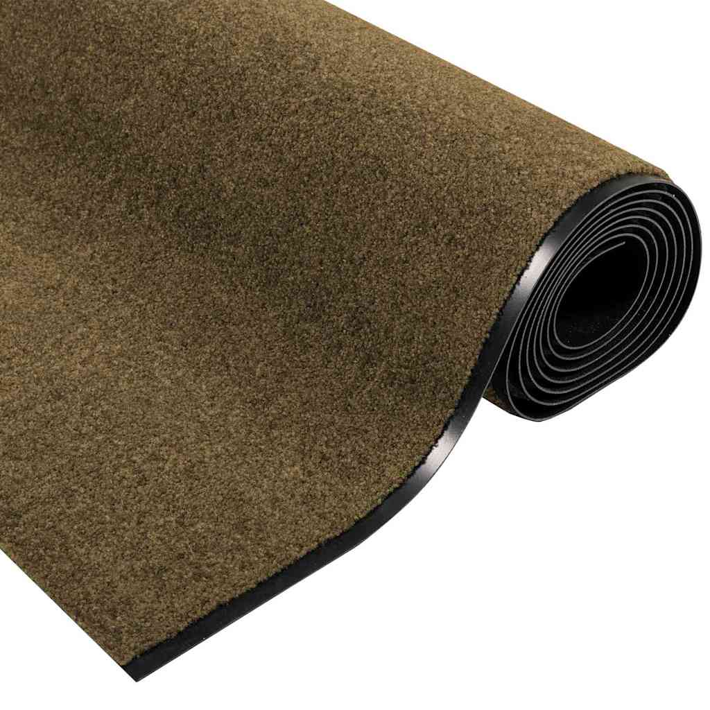 Washable Brown Rug 120x350 cm