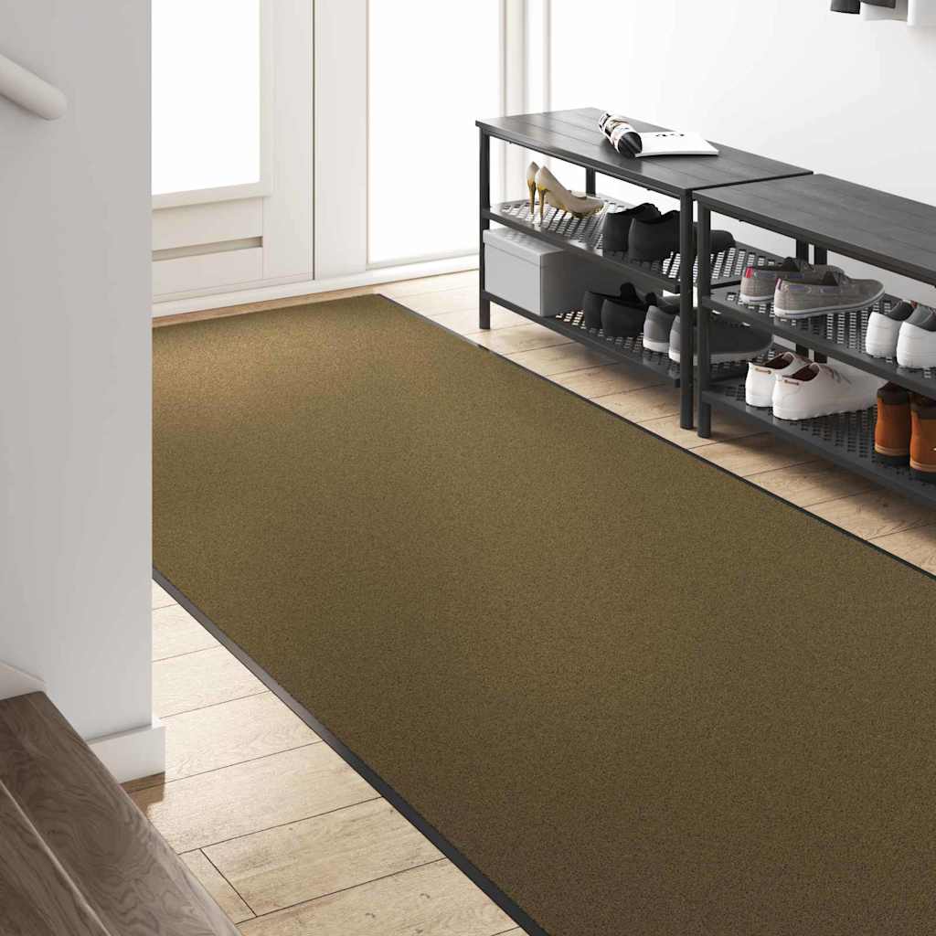 Washable Brown Rug 120x350 cm