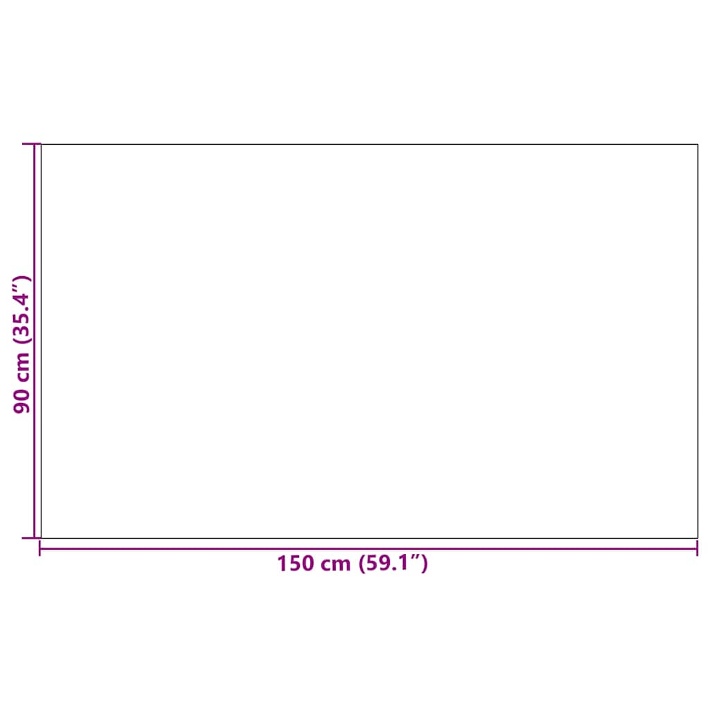 Durų kilimėlis Juoda 90 x 150 cm 100% poliamidas