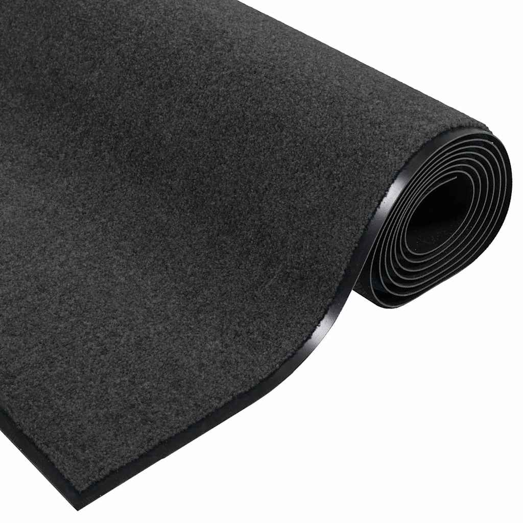 Durų kilimėlis Antracito ir juoda 60 x 180 cm 100% poliamidas