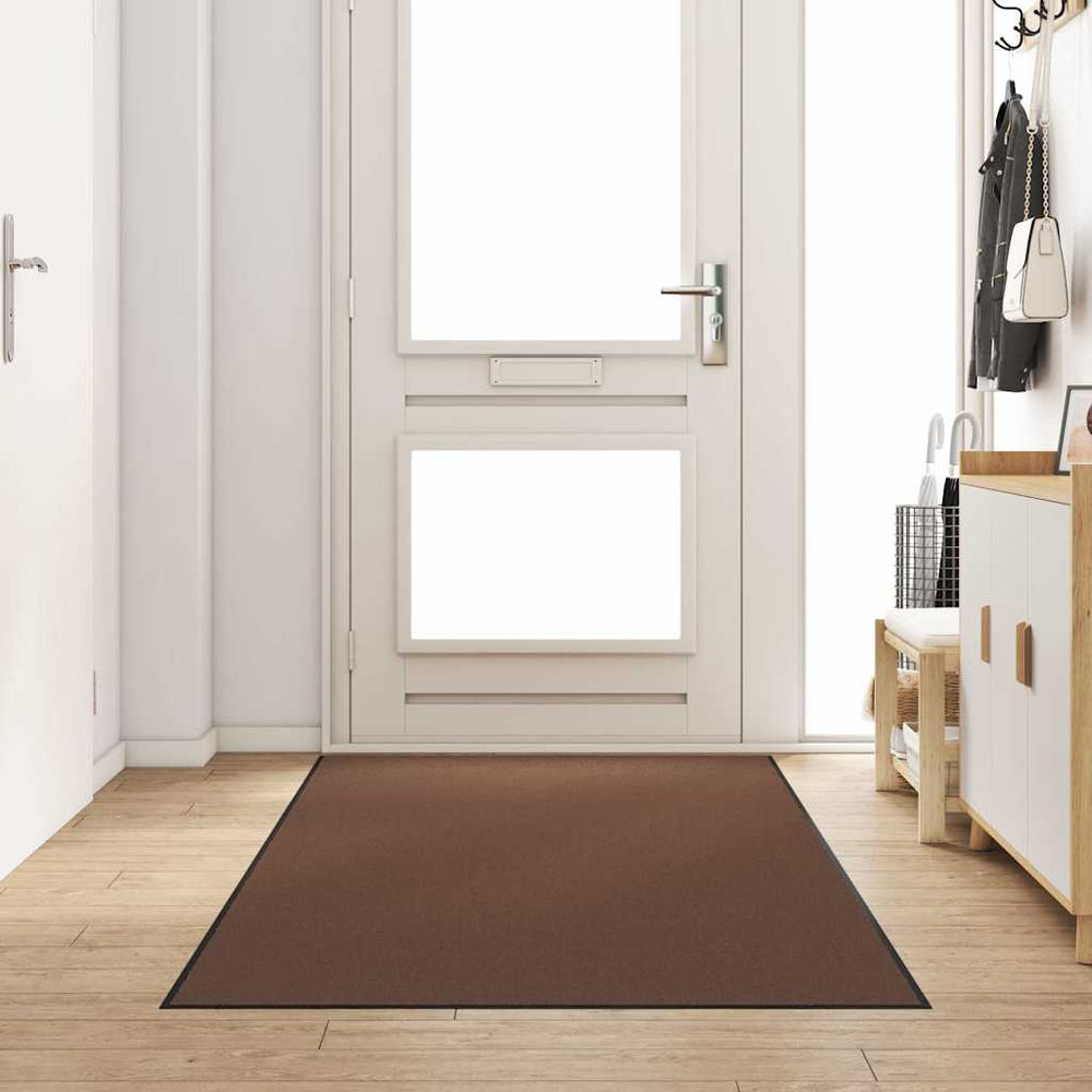 Taisnstūra brūns durvju paklājs 120x250 cm