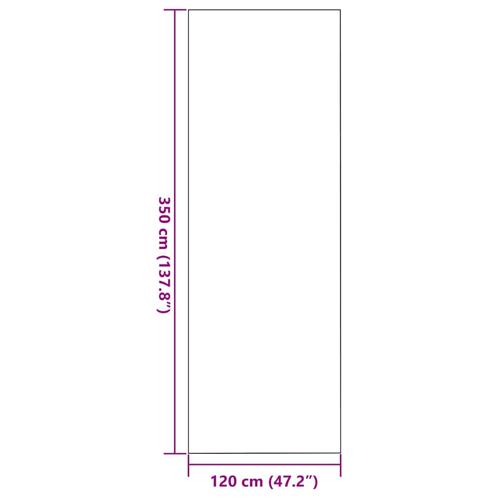 Durų kilimėlis Kita Ruda ir juoda 120 x 350 cm
