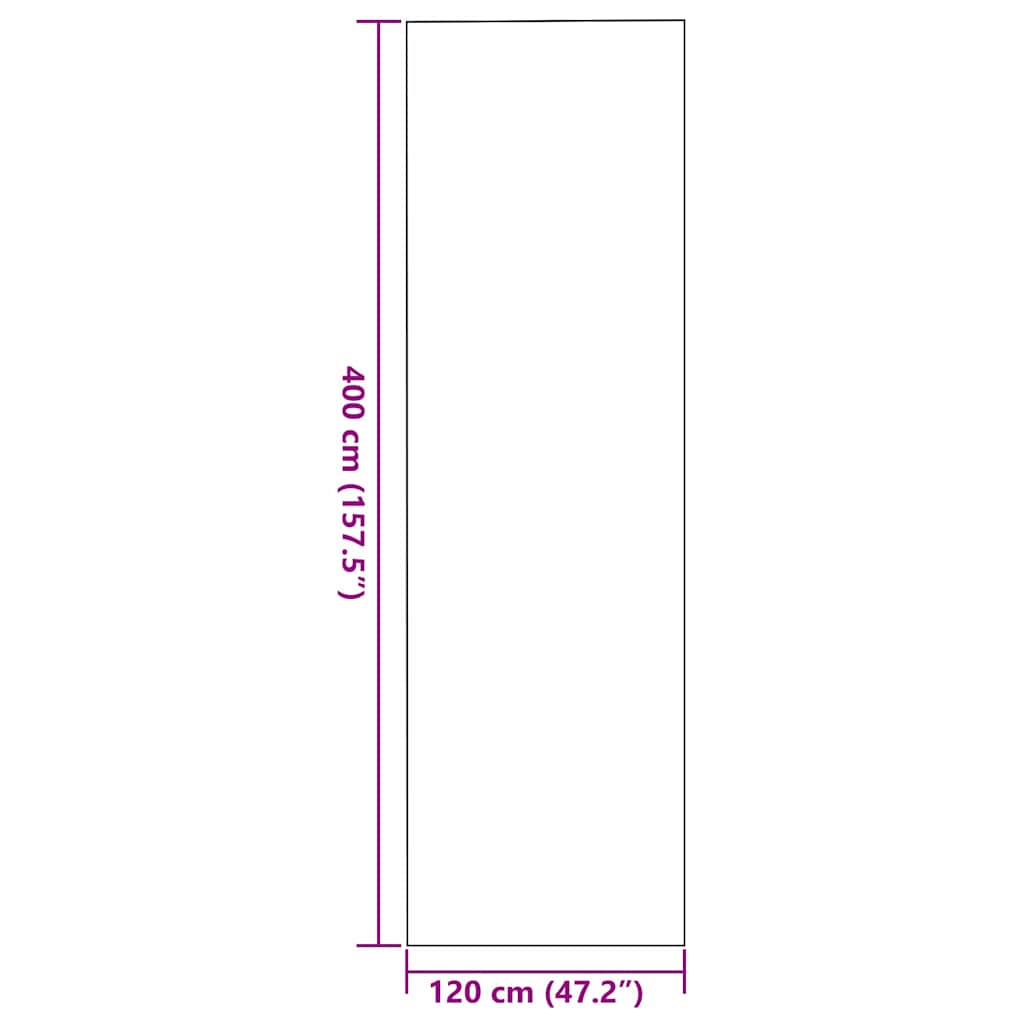 Durų kilimėlis Ruda ir juoda 120 x 400 cm 100% poliamidas