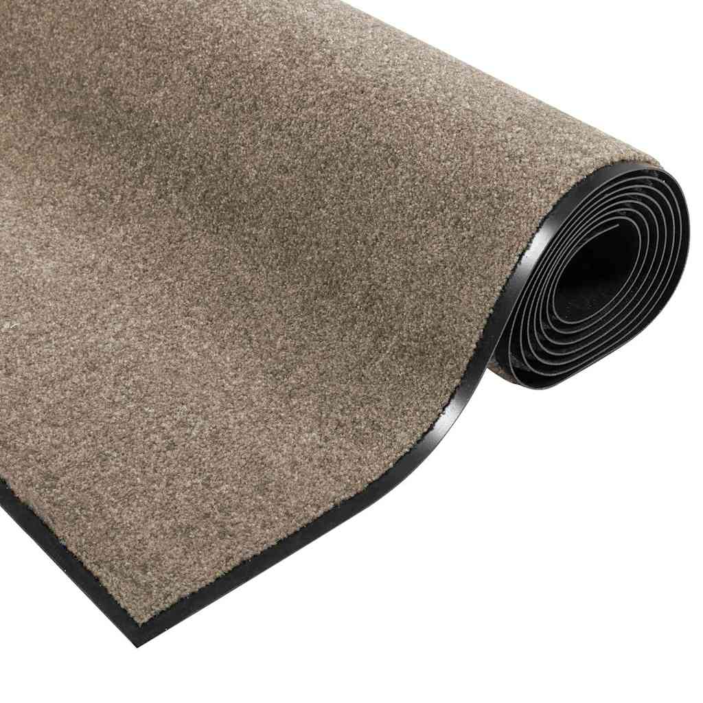Durų kilimėlis Bežinė ir juoda 120 x 250 cm 100% poliamidas