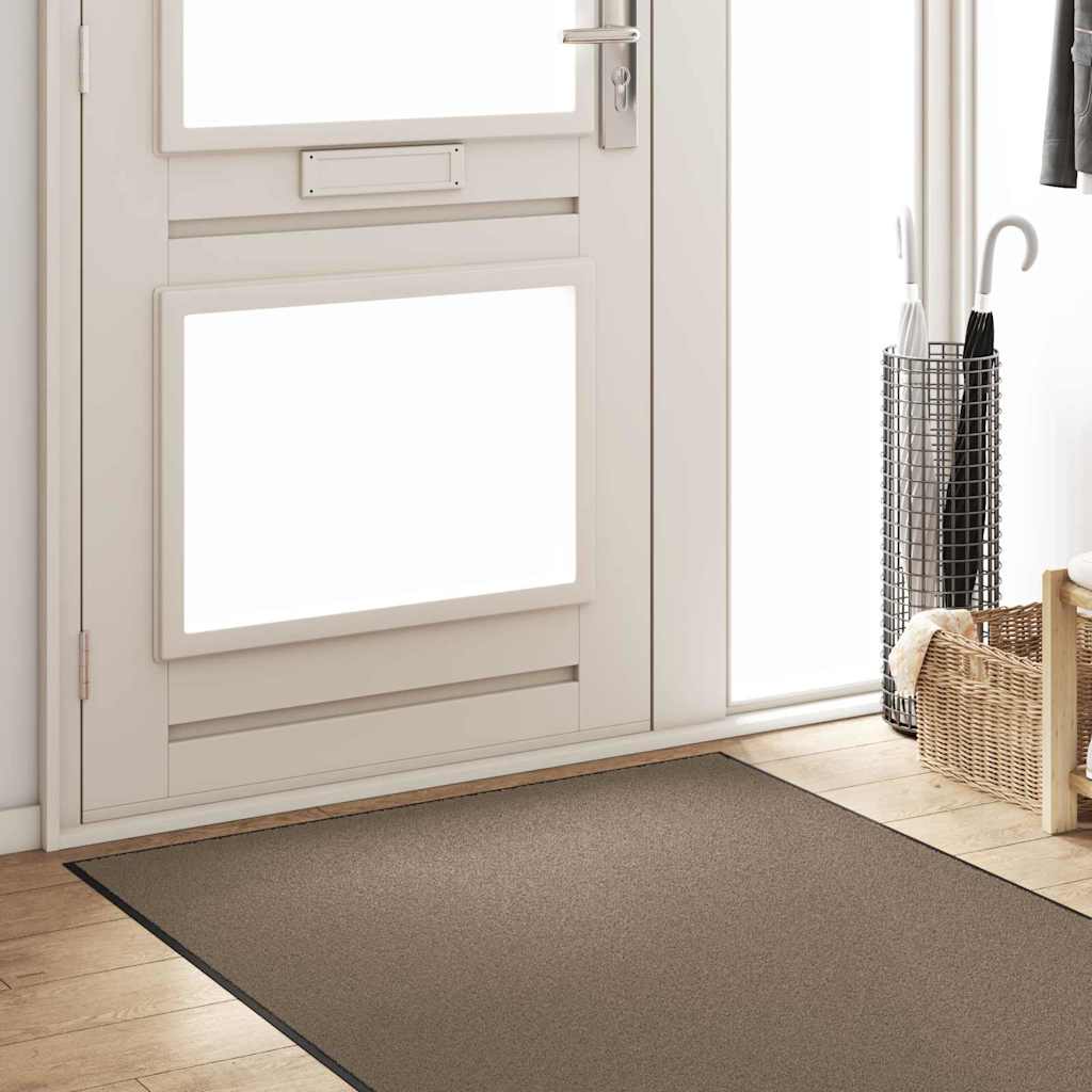 Durų kilimėlis Bežinė ir juoda 120 x 250 cm 100% poliamidas