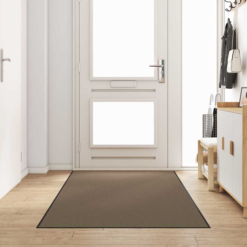 Durų kilimėlis Bežinė ir juoda 120 x 250 cm 100% poliamidas
