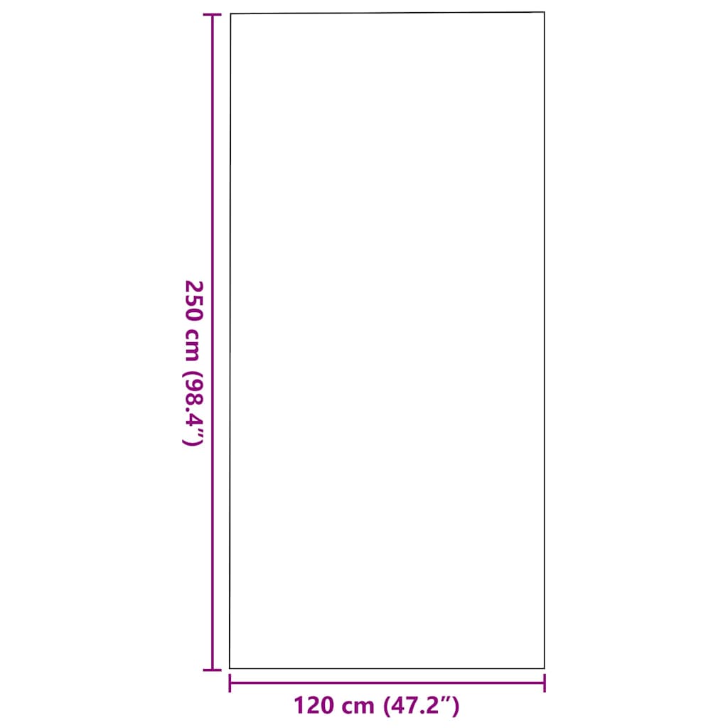 Durų kilimėlis Bežinė ir juoda 120 x 250 cm 100% poliamidas