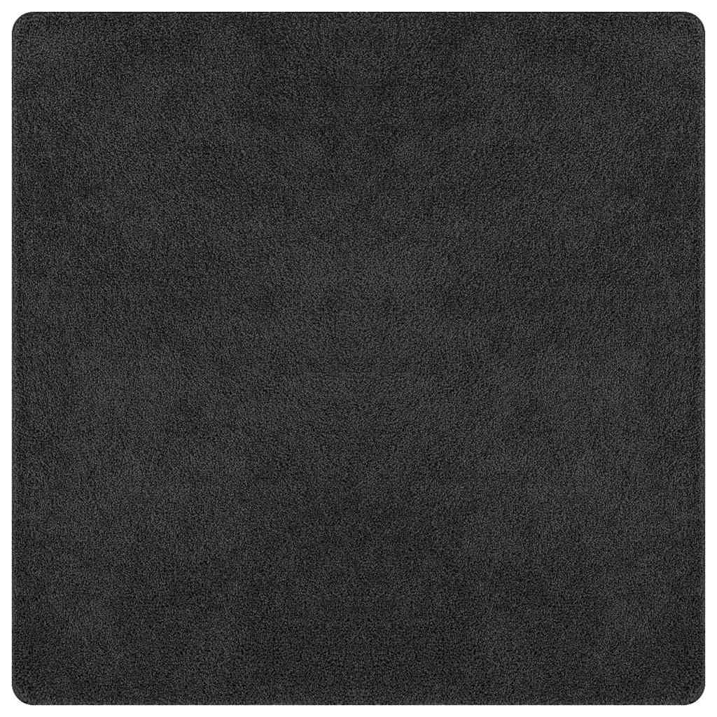 Neslystantis plaukuotas kilimas Tamsiai pilka 200 x 200 cm PP