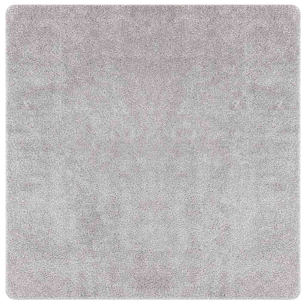Neslystantis plaukuotas kilimas Pilka 200 x 200 cm PP