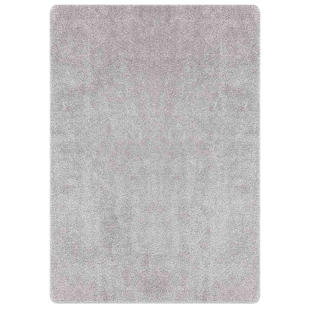 Neslystantis plaukuotas kilimas Pilka 240 x 340 cm PP