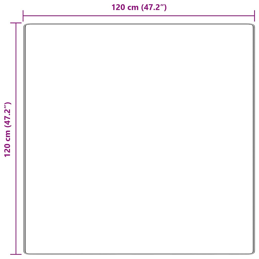 Neslystantis plaukuotas kilimas Kreminė 120 x 120 cm PP