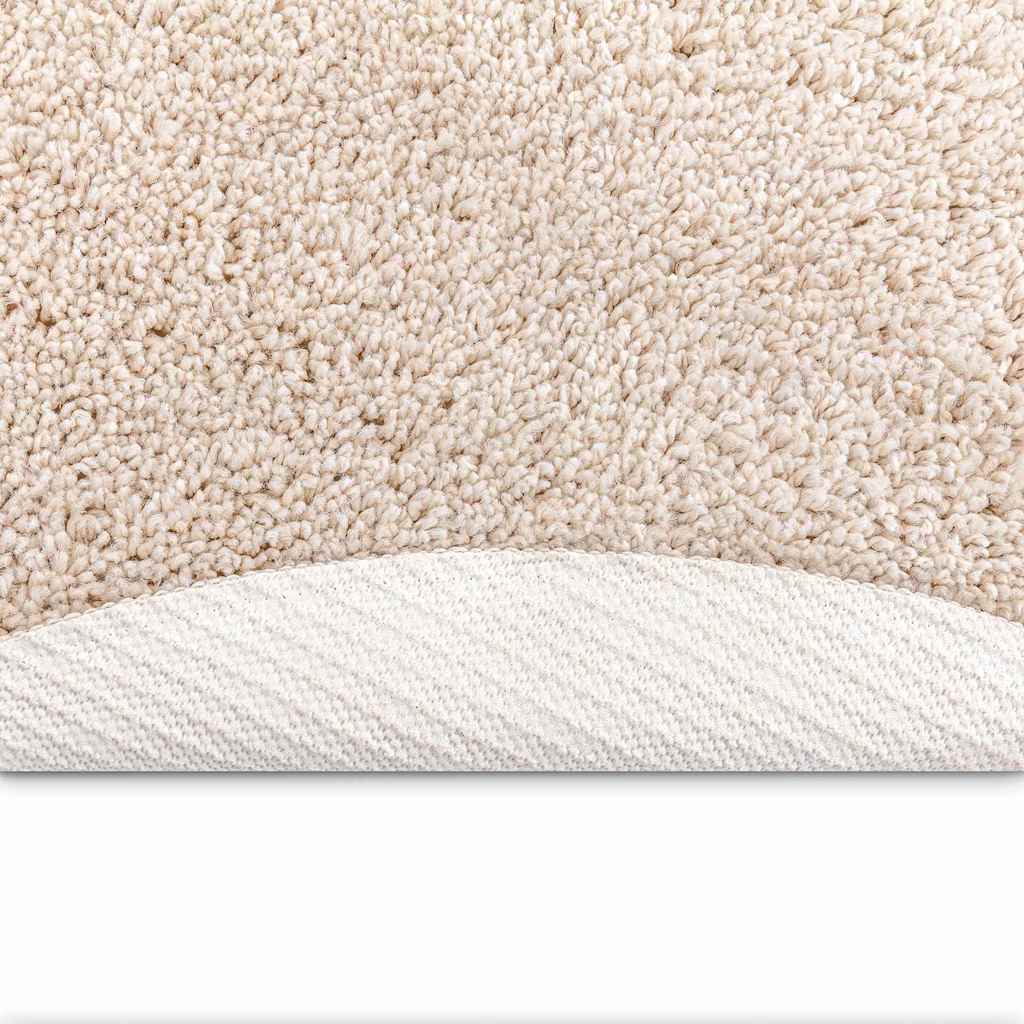 Non-slip Shaggy Rug Cream 160 x 160 cm PP