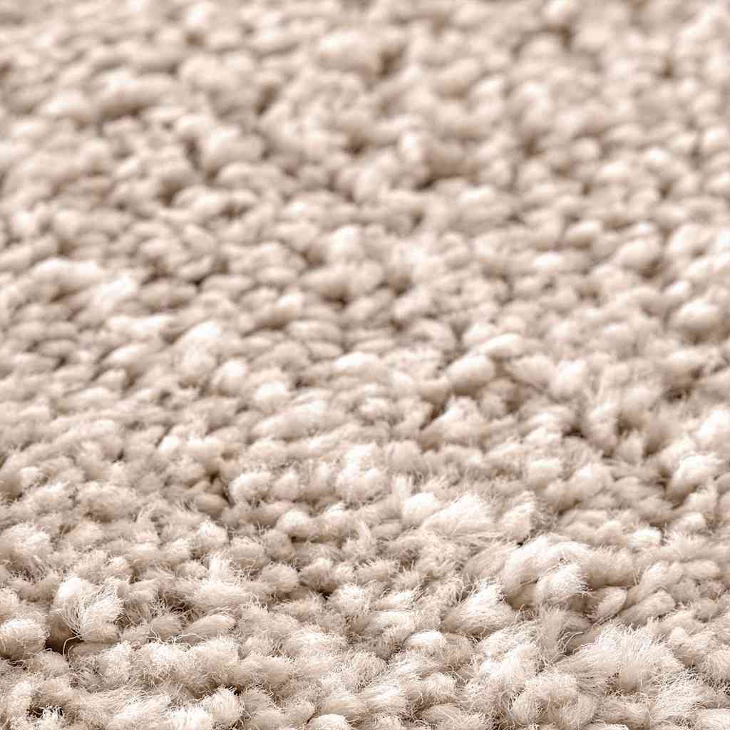 Non-slip Shaggy Rug Cream 160 x 160 cm PP