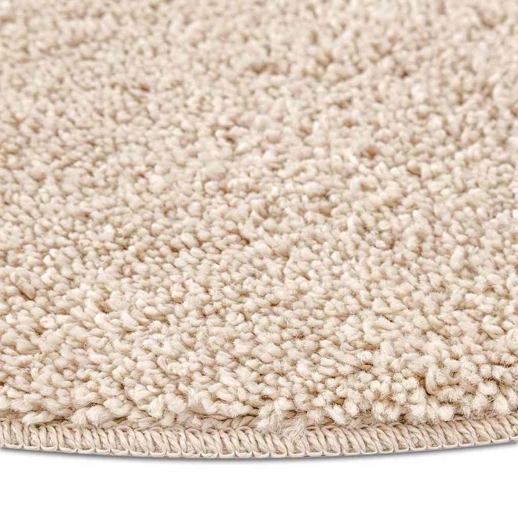 Non-slip Shaggy Rug Cream 160 x 160 cm PP