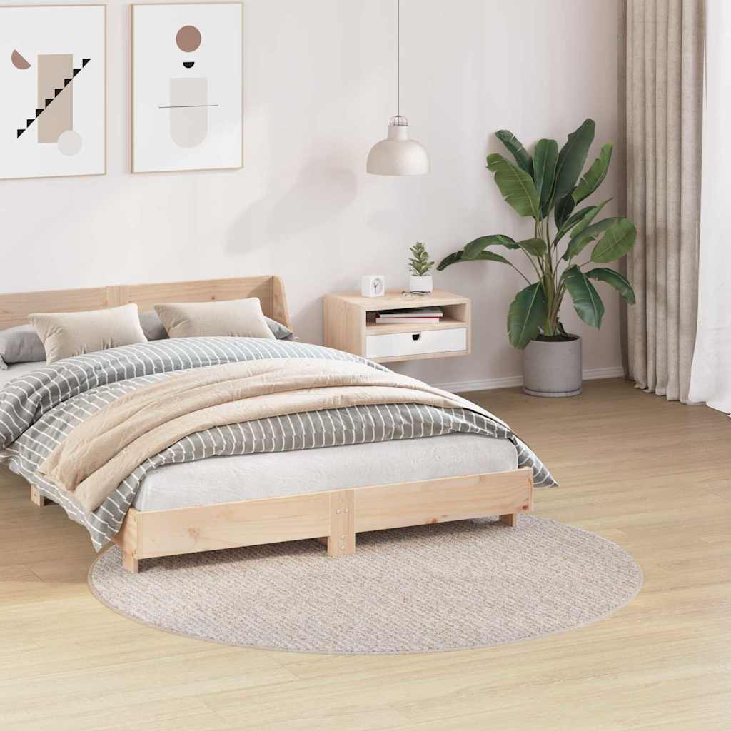 Non-slip Shaggy Rug Cream 160 x 160 cm PP