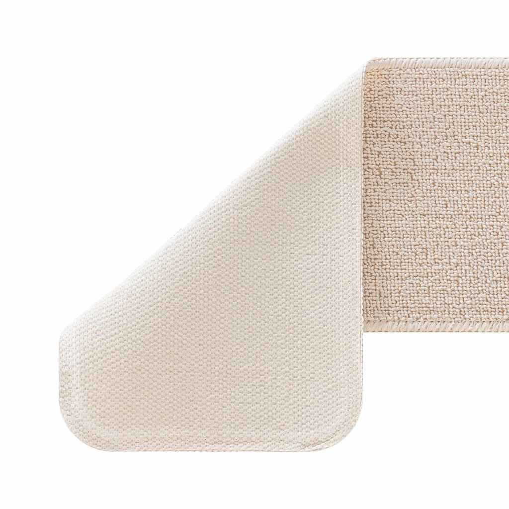 Slydimui atsparūs laiptų kilimėliai 15 pcs Kreminė 60 x 25 cm
