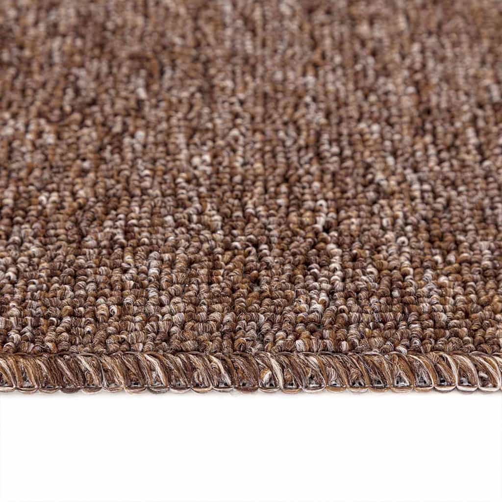 Slydimui atsparūs laiptų kilimėliai 15 pcs Ruda 60 x 25 cm PP