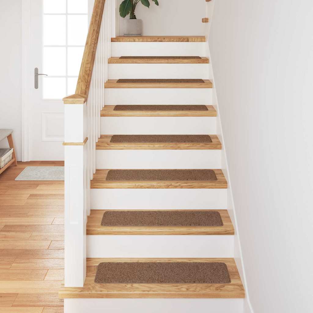 Slydimui atsparūs laiptų kilimėliai 15 pcs Geltona 75 x 20 cm