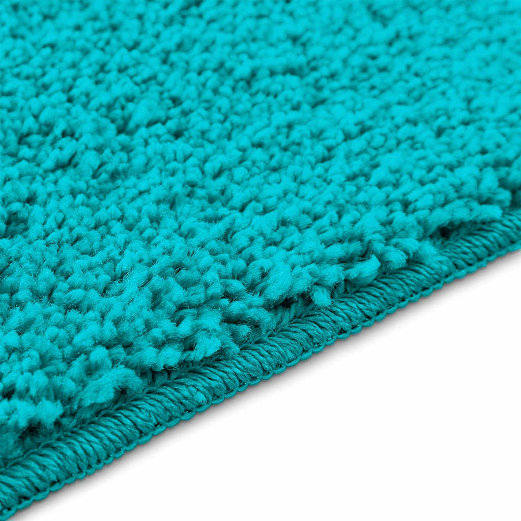 Non-Slip Bath Mat with Toilet Cutout Turquoise