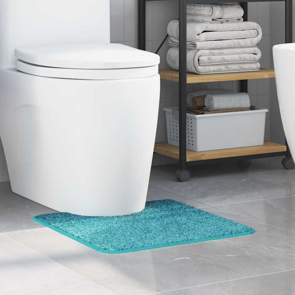 Non-Slip Bath Mat with Toilet Cutout Turquoise