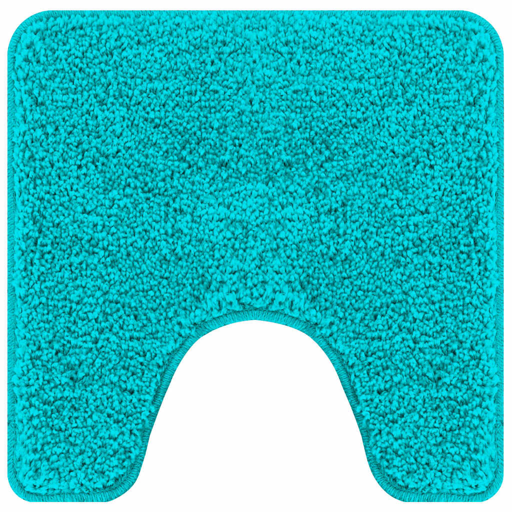 Non-Slip Bath Mat with Toilet Cutout Turquoise