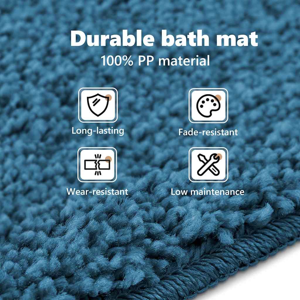 Non-slip bath mat Blue 50 x 80 cm PP